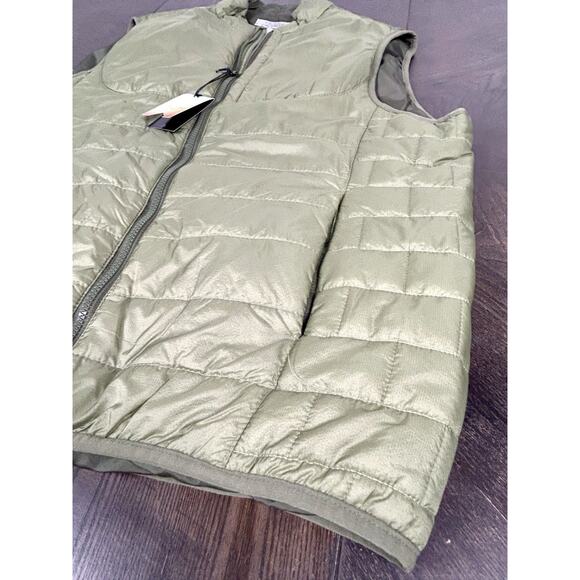 New Ocean & Coast Olive Tree Puffer Vest XL Lightweight Nylon Zip Front NWT - Picture 3 of 10
